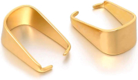 40PCS Stainless Steel 18K Gold Plated Pinch Clasps Bails for Necklace Pendant Charms Connector Snap 