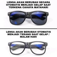 Kacamata Photocromic Lensa Anti Radiasi Bluecromic / Kaca mata Minus Plus Progresif Untuk Laki-laki 
