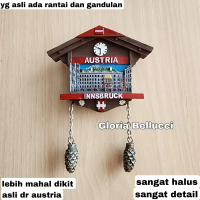 tempelan kulkas magnet austria jam cuckoo souvenir oleh oleh innsbruck