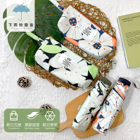下雨的聲音 日本訂單抗UV仲夏花朵三折折疊傘(二色)