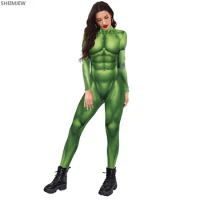 Men Women Unisex Jumpsuits Superhero Bruce Banner Hulk Sexy Cosplay Costume Halloween Party Tights Zentai Bodysuit Suit