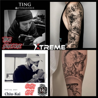DH專業紋身器材:X牌 Xtreme Tattoo Inks 雙代言人專家黑灰Pro系列SET~超屌黑灰套裝色.便利優質