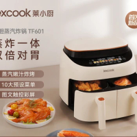 2 Liner Air Fryer Intelligent Household Multifunctional Baking and Frying High Power 6L New Color Screen Electric Frying Pan