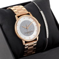 COACH 閃耀水晶女錶 手鍊套錶 母親節送禮-36mm CO14000090
