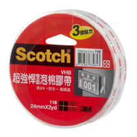 3M Scotch VHB 超強悍雙面泡棉膠帶組 118