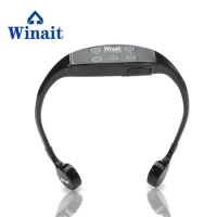 Winait IPX12 Level waterproof Wireless Headset bone conduction Support Mp3 Stereo Music Headphones Earphone Built-in FM Function
