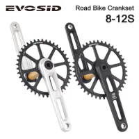 EVOSID Road Bike Crankset 11/12 Speed Ultralight Bicycle Crank 40 42 44T Chainring 165mm HollowTech Crankset For GRAVEL Bicycle