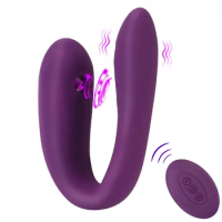 Wireless Remote Control G-spot Vibrator U-shaped Flexible Sucking Vibrator Couples Share Sex Toy Couple Vaginal Stimulation