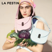 LA FESTIN Designer women's bag 2023 new one-shoulder Messenger women's bag underarm saddle bag fashion bag