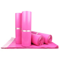 100 Pieces/Batch Pink Express Bag Express Envelope Bag Pouch Pouch Envelope Self-Adhesive Sealed Plastic Bag 35X45cm