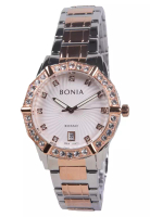 BONIA Bonia Swarovsky - Jam Tangan Wanita - Silver Rosegold - Stainless Steel Bracelet - B10651-2617