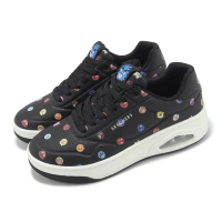 【SKECHERS】x Vexx 休閒鞋 UNO Court-Multi-Moji 女鞋 黑 聯名 塗鴉 氣墊 板鞋(177925-BKMT)