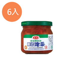 愛之味 韓式泡菜(玻璃罐) 190g (6入)/組 【康鄰超市】