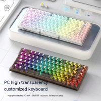 Xinmeng X75 Wireless Mechanical Keyboard, Bluetooth Transparent Mask, Customized Wired Rgb Hot Swappable Kaihua Jellyfish