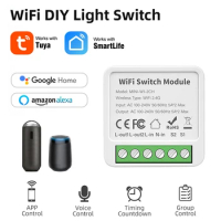 Tuya Mini 16A Wifi Smart Switch 2-way Module On Off Breaker Wireless Remote Voice Switches For Google Smart Home Alexa Alice