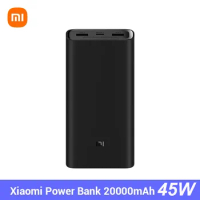 Xiaomi Power Bank 3 Pro 20000mAh 45W PLM07ZM External Battery 3 USB Type C Fast Charging Portable Charger Mi Powerbank 20000mAh