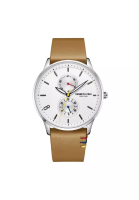 Kenneth Cole New York Kenneth Cole New York White Dial With Brown Leather Unisex Watch KCWGF2233401