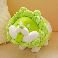 Cabbage Shiba Inu Dog Cute Vegetable Fairy Anime Plush Toy Fluffy Stuffed