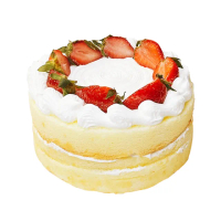 【樂活e棧】父親節造型蛋糕-清新草莓裸蛋糕6吋x1顆(水果 芋頭 布丁 手作)