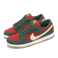 【NIKE 耐吉】滑板鞋 SB Dunk Low Pro PRM 男鞋 女鞋 西雅圖超音速隊 綠 紅 休閒鞋(FZ1287-300)