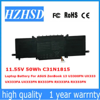 11.55V 50Wh C31N1815 Original Laptop Battery For ASUS ZenBook 13 U3300FN UX333 UX333FA UX333FN BX333FN RX333FA RX333FN
