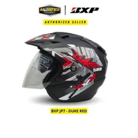 HELM MOTOR SNI BXP 2 KACA JP7 (DOUBLE VISOR) DUKE BLACK RED DOFF ORIGINAL