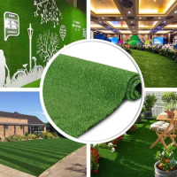 Artificial Grass Turf 5FTX8FT, Indoor Outdoor Dog Synthetic Grass Mat, Party Wedding Christmas Balcony Garden Artificial Lawn