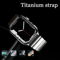 Titanium WatchBand for Apple Watch Serie 5 4 3 2 40MM 44MM 38MM 42MM Sport Bracelet Strap For iwatch Band metal loop Accessories