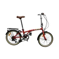 Fingard Sepeda Lipat Vintage 20 Inci - Merah