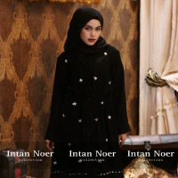 abaya al-hanan_ abaya saudi_ abaya hitam_abaya murah_abaya ori_abaya abu dhabi Hitam Muslim Gamis Wa