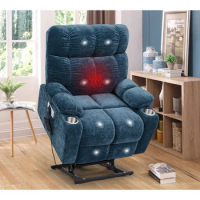 Modern Motor Power Lift Recliner Chair for Elderly Infinite Position Lay Flat 180° Recliner with Heat Massage,for Living Room
