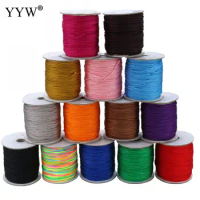 YYW Hot 1.5MM 180Yards/PC Macrame Rope Satin Rattail Nylon Cords/String Kumihimo Chinese Knot Cord DIY Bracelet Jewelry Findings