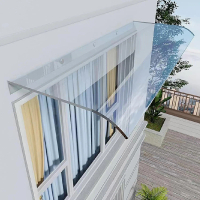 Window Door Wall Canop No Bracket Awning Canopy Outdoor Door Awning Window Awning Canopy for Sun UV