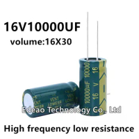 5pcs/lot 16V 10000UF 16V10000UF 10000UF16V volume: 16x30 16*30 High frequency low resistance aluminum electrolytic capacitor