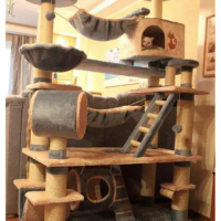 Luxurious Sisal Cat Climbing Frame, Large Cat Nest, Cat Tree, Scratch and Bite, Toy for Multiple Cats