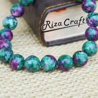 Gelang Batu Alam RUBY Tanzania Hijau ASLI AKik Natural Kalimantan Etnik Unik untuk Pria Wanita by Ri