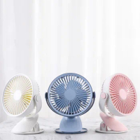 Clip Fan USB Rechargable Mini Portable 3 Speeds Desk Fan with Output Air Cooling Strong Wind Dormitory Office Desktop Mute