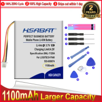 HSABAT 0 Cycle 1100mAh 533-000074 Battery for Logitech 981-000257 F540 G930 981-000257 High Quality Replacement Accumulator