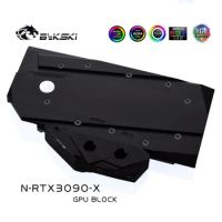 Bykski Water POM Block use for nVIDIA RTX3080 3090 Reference Edition GPU Card / Copper Block / Backplate