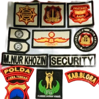 Atribut Satpam Kream lis Hitam