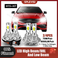 Replace LED H15 High Beam/Daytime Running Light+H7 Low Beam Combo Bulbs For Mercedes CLA C117 2013 2014 2015 2016 2017 2018 2019