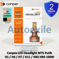 Conpex M75 LED H1 H4 H19 H7 H18 H11 HB3 9005 HB4 9006 DC 12V 24V 100W White Putih 6000K IP68 Origina