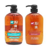 日本馬油深層洗髮精-600mlX1瓶+馬油護髮乳-600mlX1瓶(洗髮精)