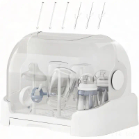 Dry Bottle Storage Rack |   Covered Storage Box with Detachable Draining Tray, Suitable for Baby Bot