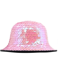 迪斯科漁夫帽新品派對裝飾粉色亮片銀色帽子Disco Bucket Hat