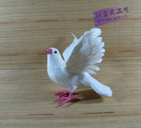 仿真鴿子擺件和平鴿羽毛鳥動物教學鴿子模型家居婚禮創意裝飾白鴿