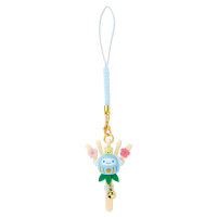 小禮堂 大耳狗 造型塑膠吊飾 新年吊飾 祈福吊飾 玩偶鑰匙圈 (藍 熊手)
