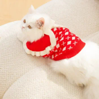 2024 New Cute Autumn Kitten Sweater To Prevent Hair Loss Puppet British Short Blue Cat Pet Kitten Autumn and Winter Clothes
