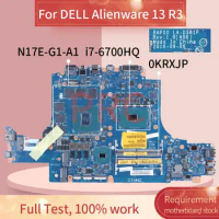 For DELL Alienware 13 R3 i7-6700HQ Laptop Motherboard LA-D581P 0KRXJP SR2FQ N17E-G1-A1 DDR4 Notebook Mainboard