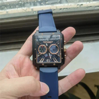 PAGANI DESIGN New Rectangular Chronograph Top Brand Luxury Quartz Watch For Men Skeleton Automatic Date Wristwatches Man